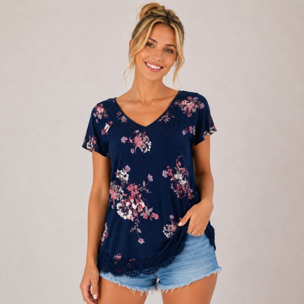 Women's Maurices Floral Blouse T Shirt